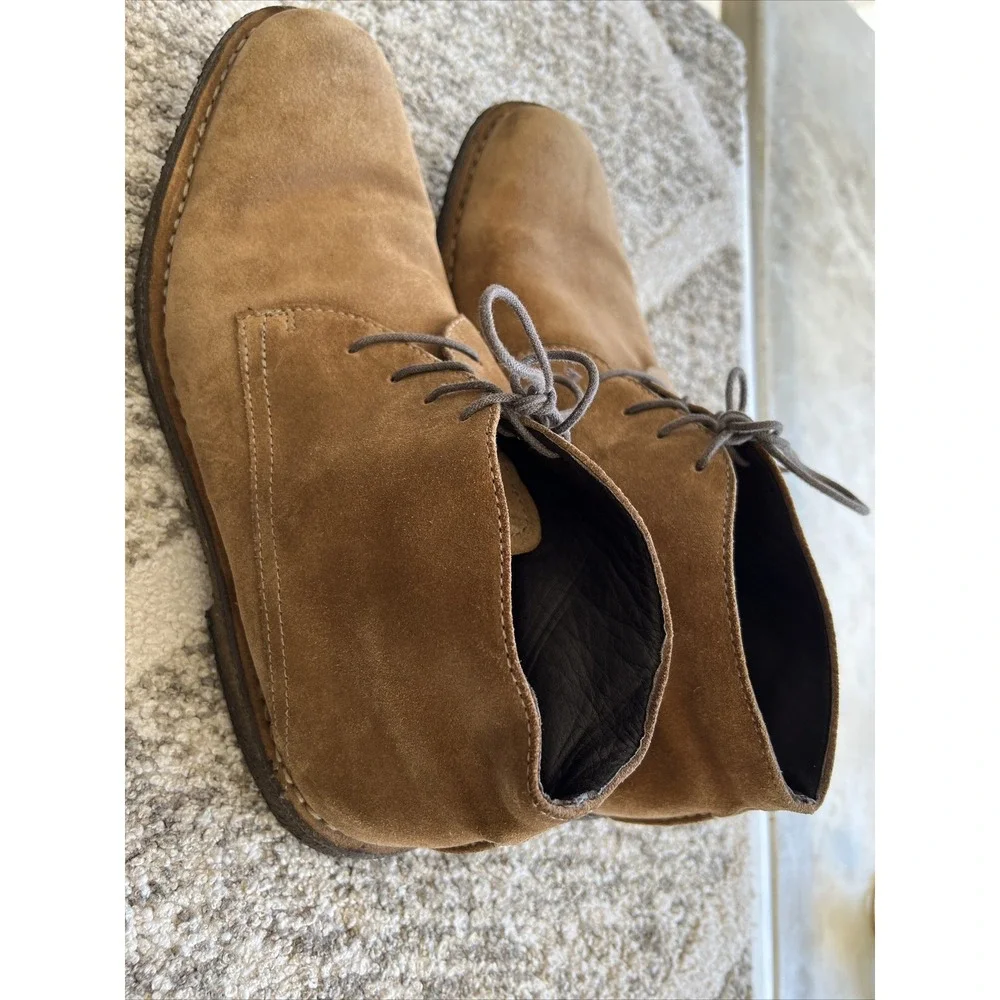Johnston Murphy Men's Brown Sheepskin Suede Leather Shoes 25-0640 13M E11